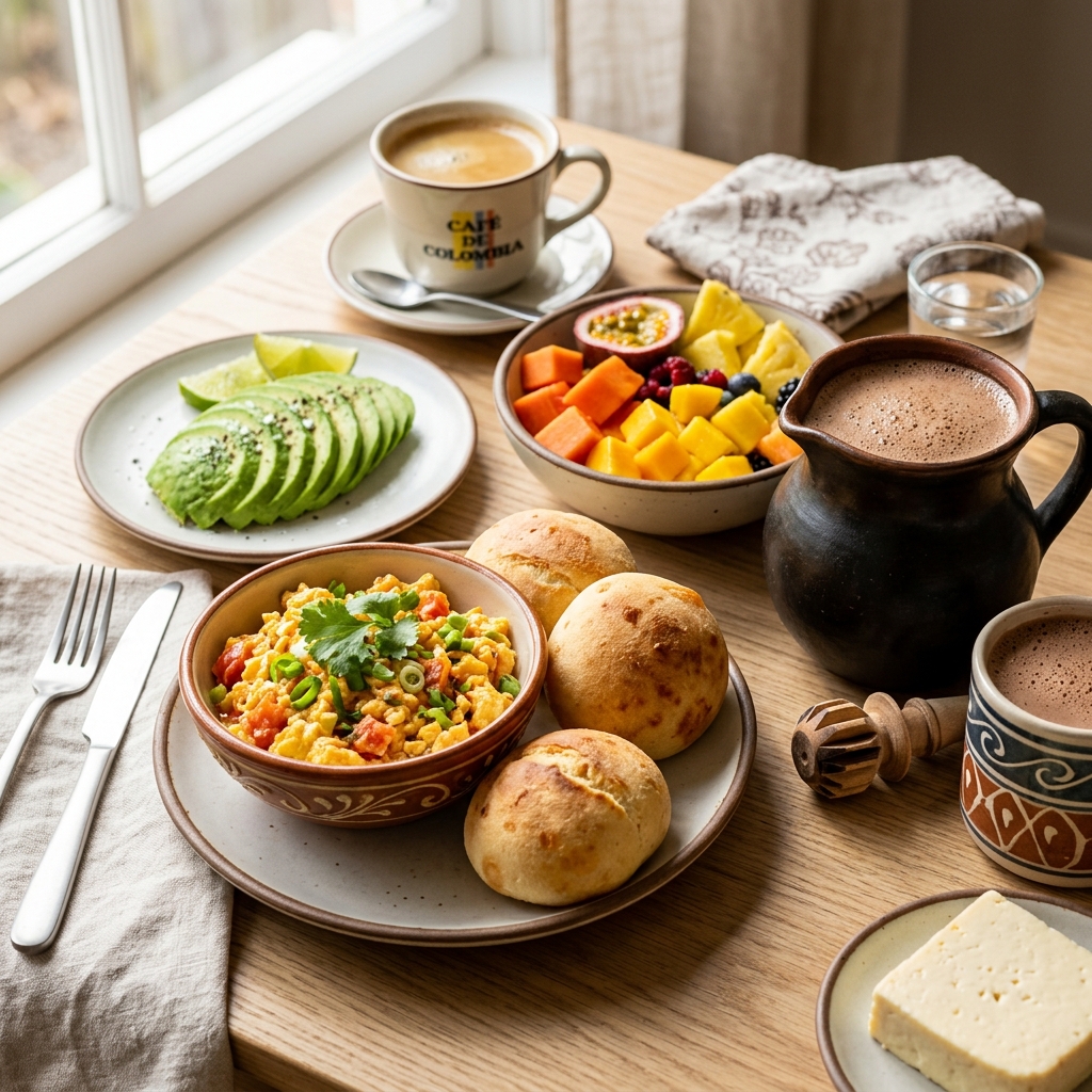 Fotografía hiperrealista de desayuno tradicional y sorpresa a domicilio en Bucaramanga